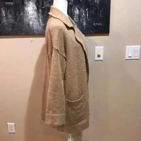 THREAD & SUPPLY Open Front Vita Jacket with Fold Down Collar &Two Side Pockets-S - Picture 4 of 7